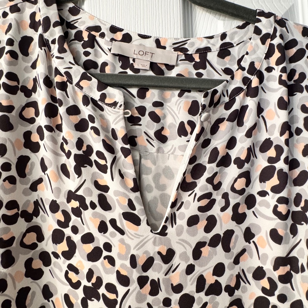Loft muted leopard print dress